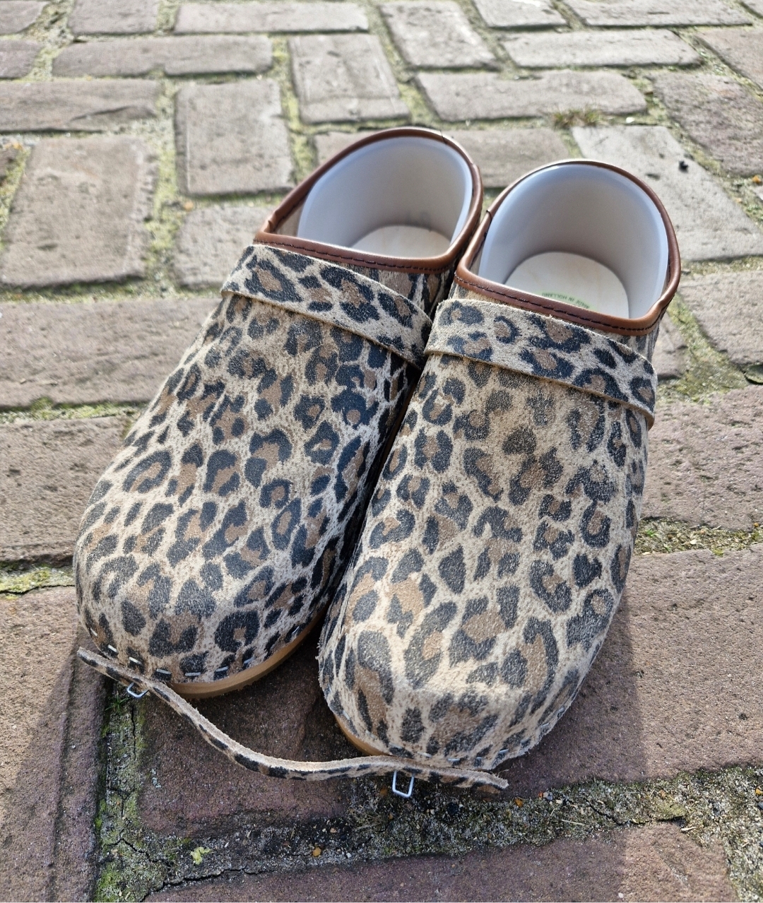 Schoenklompen panterprint