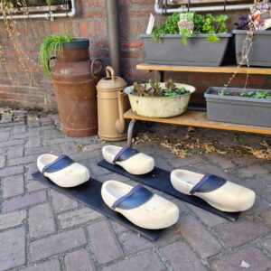 Ski lopen op klompen