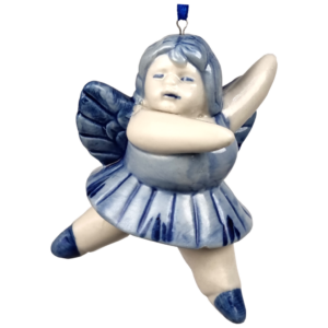 Kerst engel delfts blauw