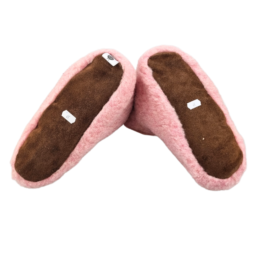 sloffen roze 100% wol - Afbeelding 2