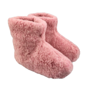 sloffen roze 100% wol